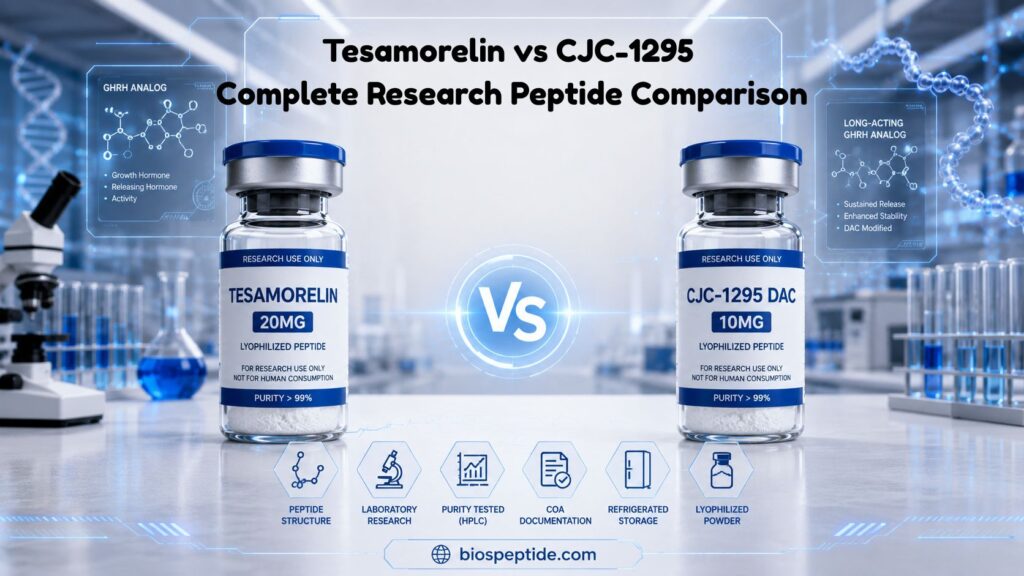 Tesamorelin vs CJC-1295 | Complete Research Peptide Comparison